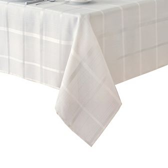 Elrene Home Fashions Elegance Plaid Jacquard Rectangle Tablecloth