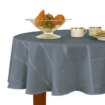 Elrene Home Fashions Elegance Plaid Jacquard Round Tablecloth