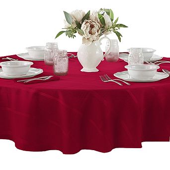 Elrene Home Fashions Elegance Plaid Jacquard Round Tablecloth