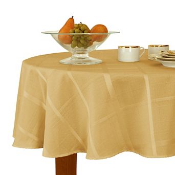 Elrene Home Fashions Elegance Plaid Jacquard Round Tablecloth