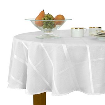Elrene Home Fashions Elegance Plaid Jacquard Round Tablecloth