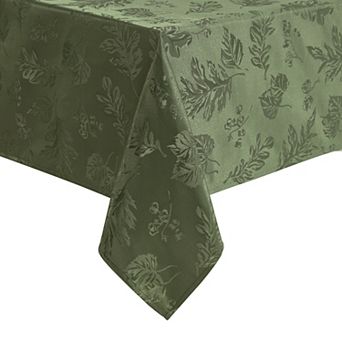Elrene Home Fashions Elegant Woven Leaves Jacquard Damask Rectangle Tablecloth