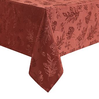 Elrene Home Fashions Elegant Woven Leaves Jacquard Damask Rectangle Tablecloth