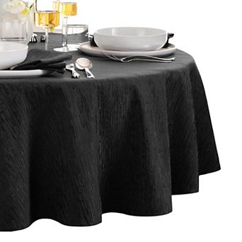 Elrene Home Fashions Continental Solid Texture Water And Stain Resistant Round Tablecloth