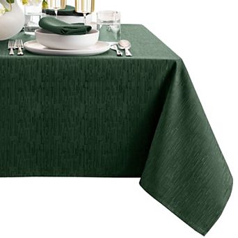 Threadmade Continental Solid Texture Water Resistant Rectangle Tablecloth