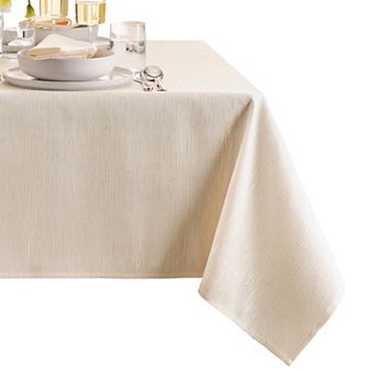 Elrene Home Fashions Continental Solid Texture Water and Stain Resistant Tablecloth
