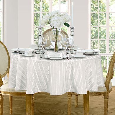 Elrene Home Fashions Denley Stripe Jacquard Round Tablecloth