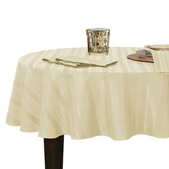 Elrene Home Fashions Denley Stripe Jacquard Round Tablecloth
