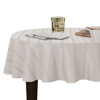 Elrene Home Fashions Denley Stripe Jacquard Round Tablecloth