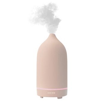 Pink Ceramic Ultrasonic Aromatherapy Essential Oil Diffuser