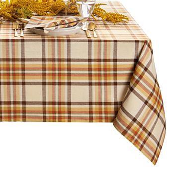 Elrene Home Fashions Russet Harvest Woven Plaid Rectangle Tablecloth