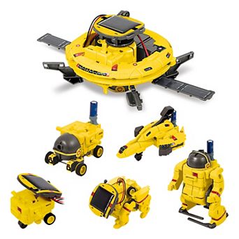 PicassoTiles 6-in-1 STEM Solar Powered UFO Robot Science Kit for Boys Girls Ages 8 and Up, PBM03