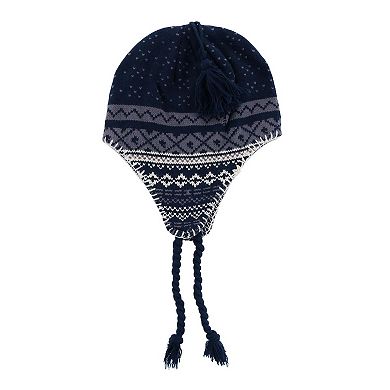 Ctm Men's Lined Winter Pattern Helmet Hat