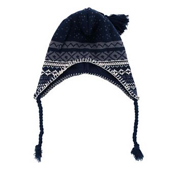 Ctm Men's Lined Winter Pattern Helmet Hat