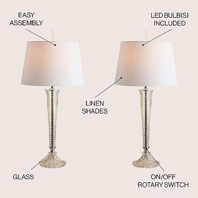 Caterina Glass Led Table Lamp (set Of 2)