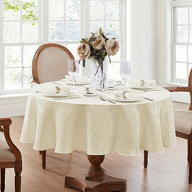 Elrene Home Fashions Caiden Elegance Damask 60"x84" Oval Tablecloth