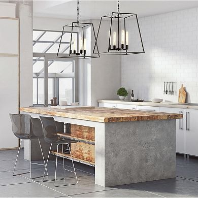 Hutson Iron Modern Angled Led Chandelier