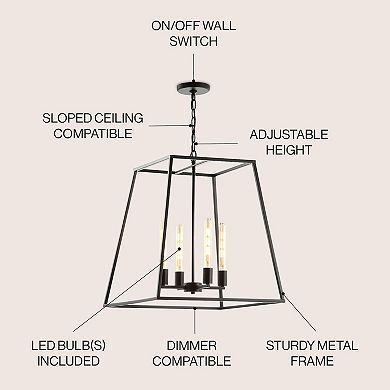 Hutson Iron Modern Angled Led Chandelier