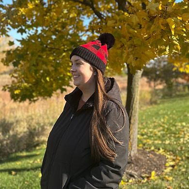 Love Of Fashion Women's Knit Buffalo Plaid Winter Beanie Hat With Pom