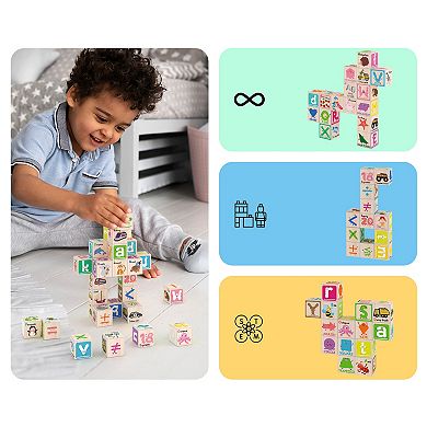 PicassoTiles 36 Pcs Magnetic Blocks Letter, Alphabet, Number, Magnetic Building Blocks for Toddlers