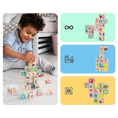 PicassoTiles 36 Piece Letter & Alphabet Magnetic Cubes