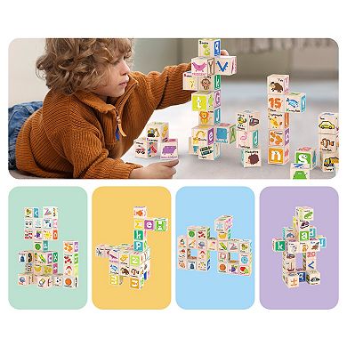 PicassoTiles 36 Piece Letter & Alphabet Magnetic Cubes