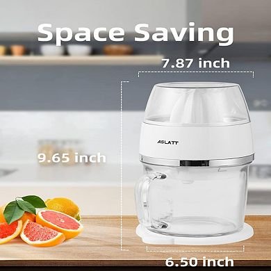 Electric Orange Juicer, White Glass Juicer, 25oz Capacity