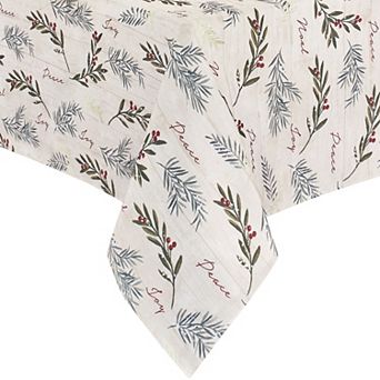Elrene Home Fashions Holiday Tree Trimmings Rectangle Tablecloth
