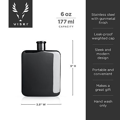 Gunmetal Flask by Viski®