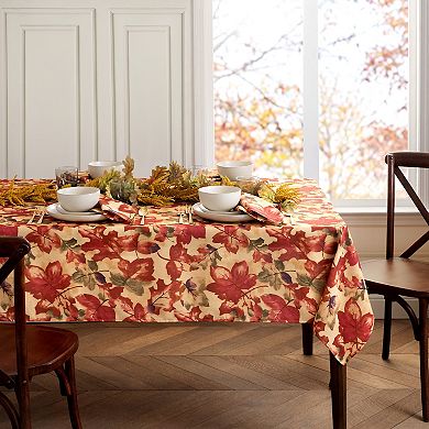 Elrene Home Fashions Harvest Festival Fall Printed Rectangle Tablecloth