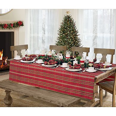 Elrene Home Fashions Shimmering Plaid Rectangle Tablecloth