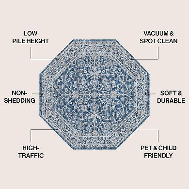 Palazzo Vine And Border Textured Weave Indoor/outdoor Area Rug