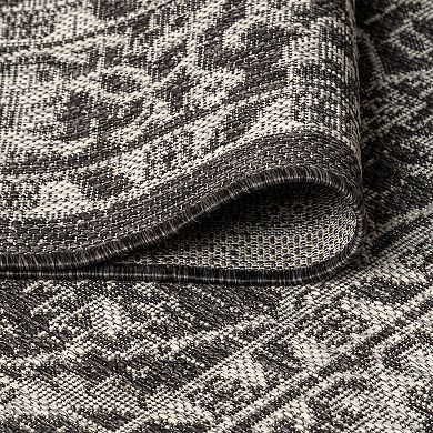 Palazzo Vine And Border Textured Weave Indoor/outdoor Area Rug