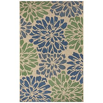 Zinnia Modern Floral Textured Weave Indoor/outdoor Area Rug