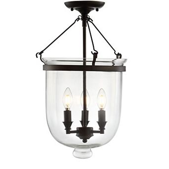Charlotte Metal/glass Led Semi Flush Mount