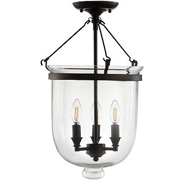 Charlotte Metal/glass Led Semi Flush Mount