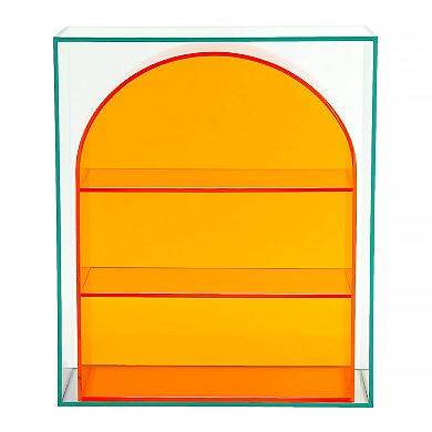 Ventray Home Acrylic Arched Multi-layer Storage Shelf (orange)