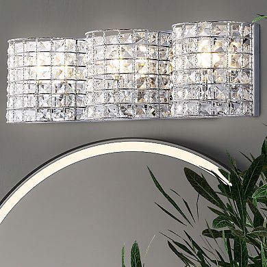 Clara Deco Metal/crystal Classic Glam Led Vanity Light