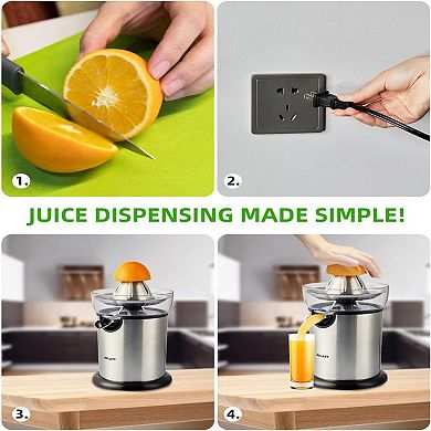Electric Orange Juicer, Electric for Lime Grapefruit Orange Squeezer Electric, Stainless Steel