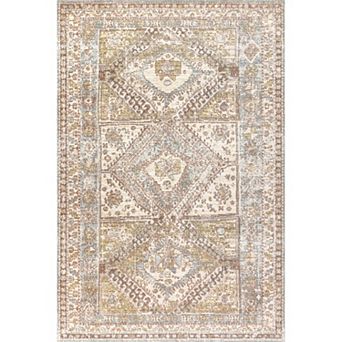 Darija Ornate Geometric Medallion Area Rug