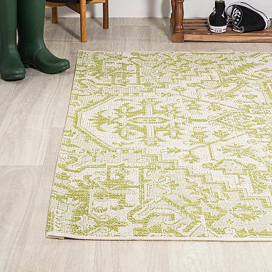 Estrella Bohemian Medallion Textured Weave Indoor/outdoor Area Rug