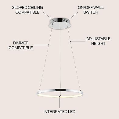 Brice Modern Contemporary Iron Integrated Led Pendant