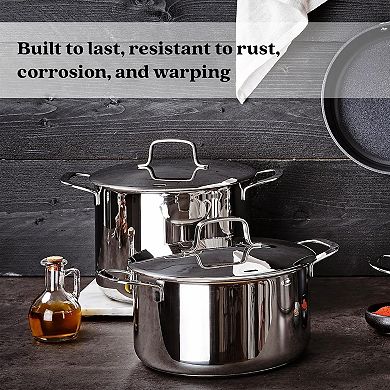 Alva Maestro Stainless Steel 4 Qt. Stock Pot & Lid, Compatible w/ All Stove Top & Induction Ready