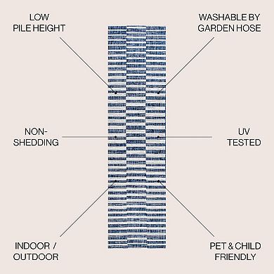 Sukie Modern Offset Stripe Indoor/outdoor Area Rug