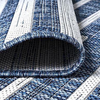Sukie Modern Offset Stripe Indoor/outdoor Area Rug