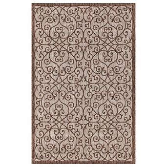 Madrid Vintage Filigree Textured Weave Indoor/outdoor Area Rug