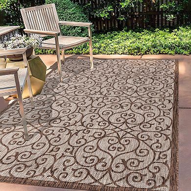 Madrid Vintage Filigree Textured Weave Indoor/outdoor Area Rug