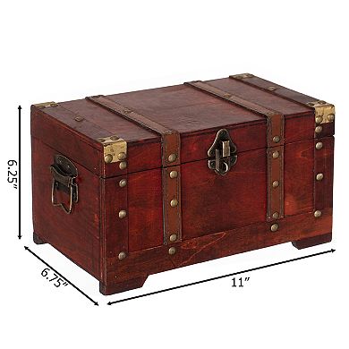 Multi-Function Vintage-Inspired Small Wooden Storage Box