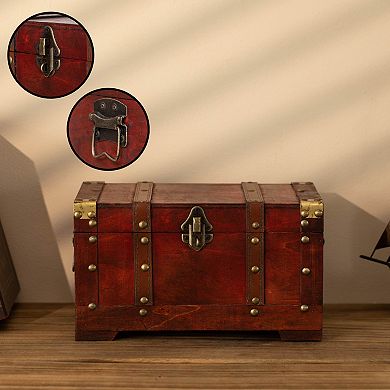 Multi-Function Vintage-Inspired Small Wooden Storage Box