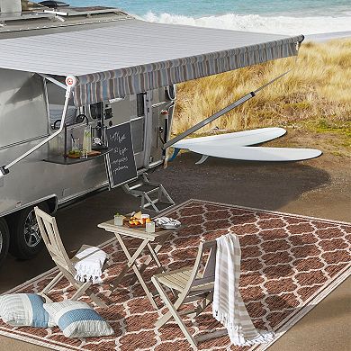 Trebol Moroccan Trellis Textured Weave Indoor/outdoor Area Rug